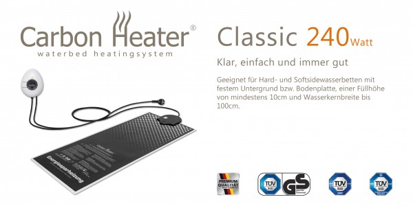 Wasserbettheizung Carbon Classic 240 Watt
